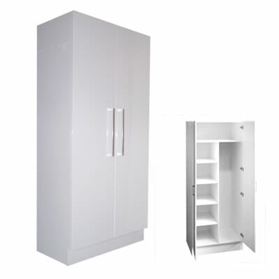 80cm Pantry/Broom Combo Cupboard Double Door (44cm Deep)