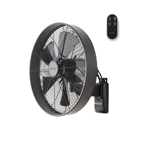 16” Como AC Wall Fan Black, White MWFC400 Martec Lighting