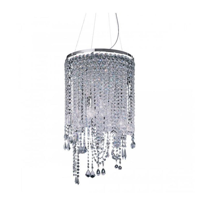 Contemporary Cascade Crystal Chandelier – 5Lt/9Lt in Chrome