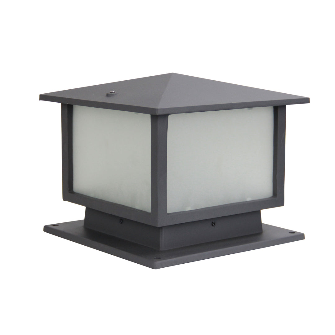 Cortez Graphite Outdoor Pillar Mount 30x30cm