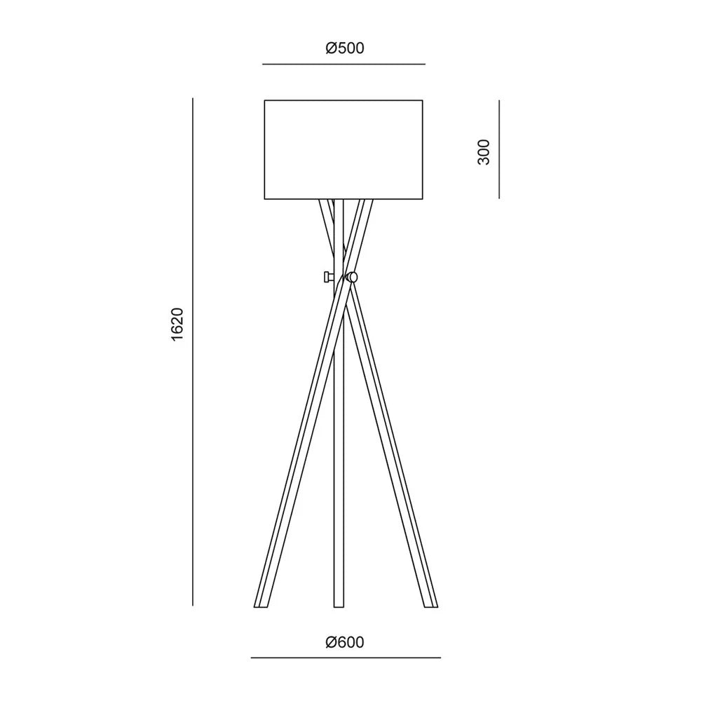 Cot Floor Lamp in Walnut/Black or Walnut/White