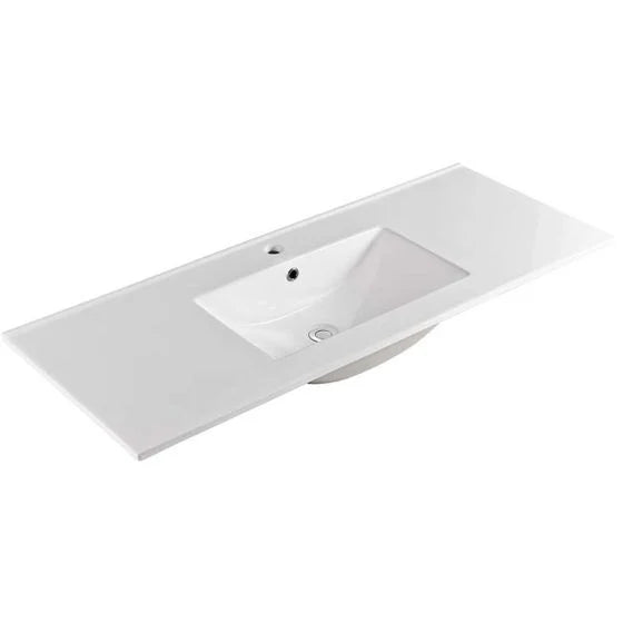 Courtney 120cm PVC Vanity with Thin China Top – Matte White Hamptons Style