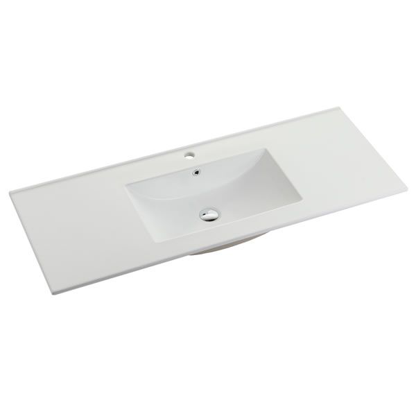 Courtney 120cm PVC Vanity with Thin China Top – Matte White Hamptons Style