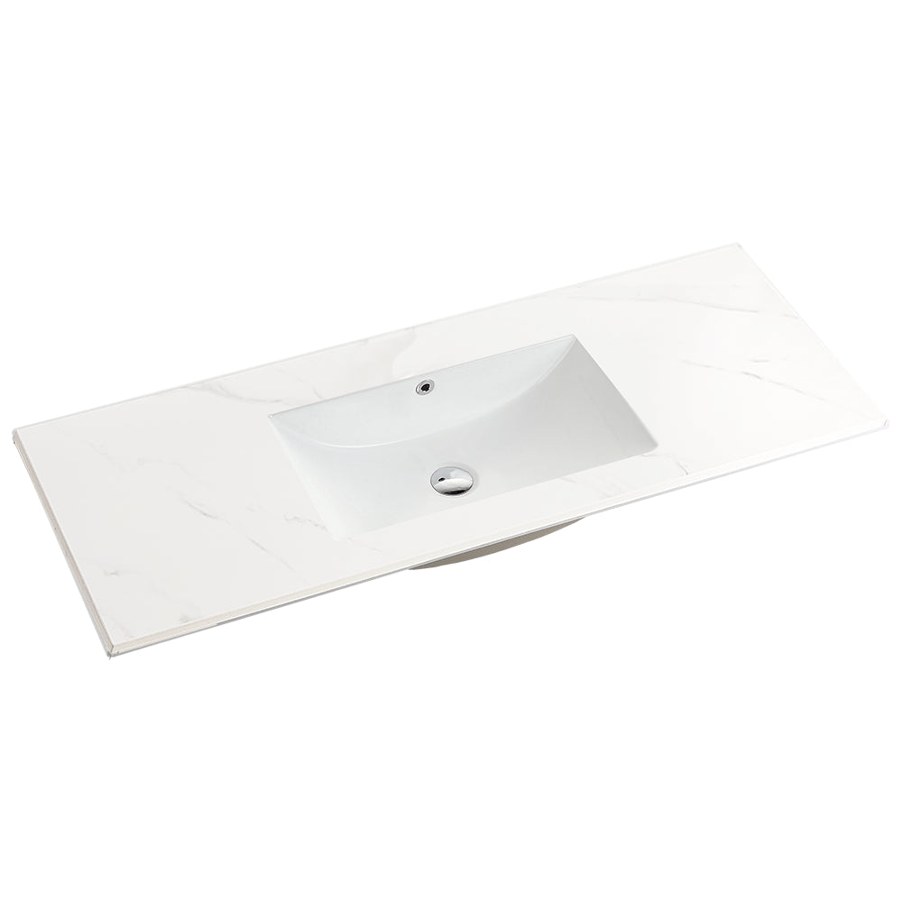 Courtney 120cm PVC Vanity with Thin China Top – Matte White Hamptons Style