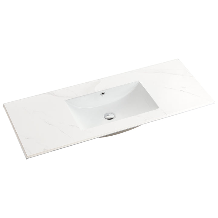 Courtney 120cm PVC Vanity with Thin China Top – Matte White Hamptons Style