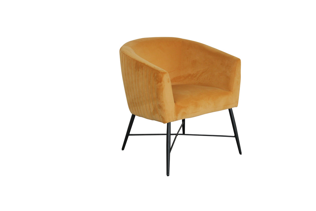 Crewe Chair Yellow velvet