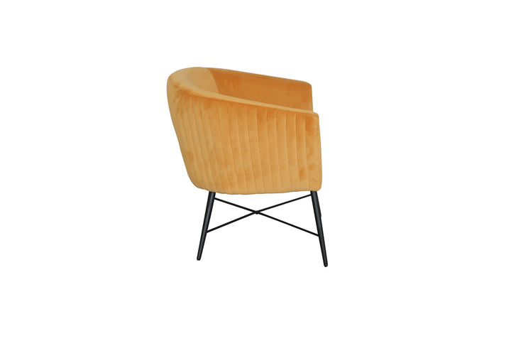 Crewe Chair Yellow velvet