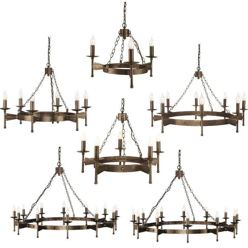 Cromwell Old Bronze Chandelier - 3Lt to 18Lt Options