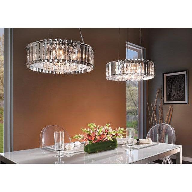 Crystal Skye 8Lt Chandelier G9 in Chrome
