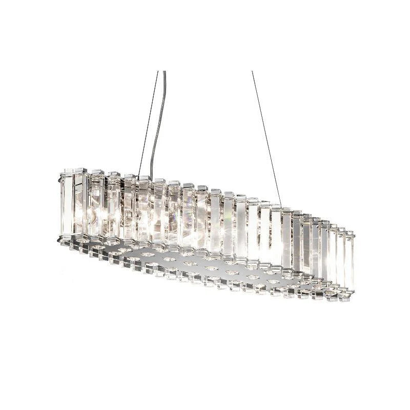 Crystal Skye 8Lt Island Chandelier G9 in Chrome