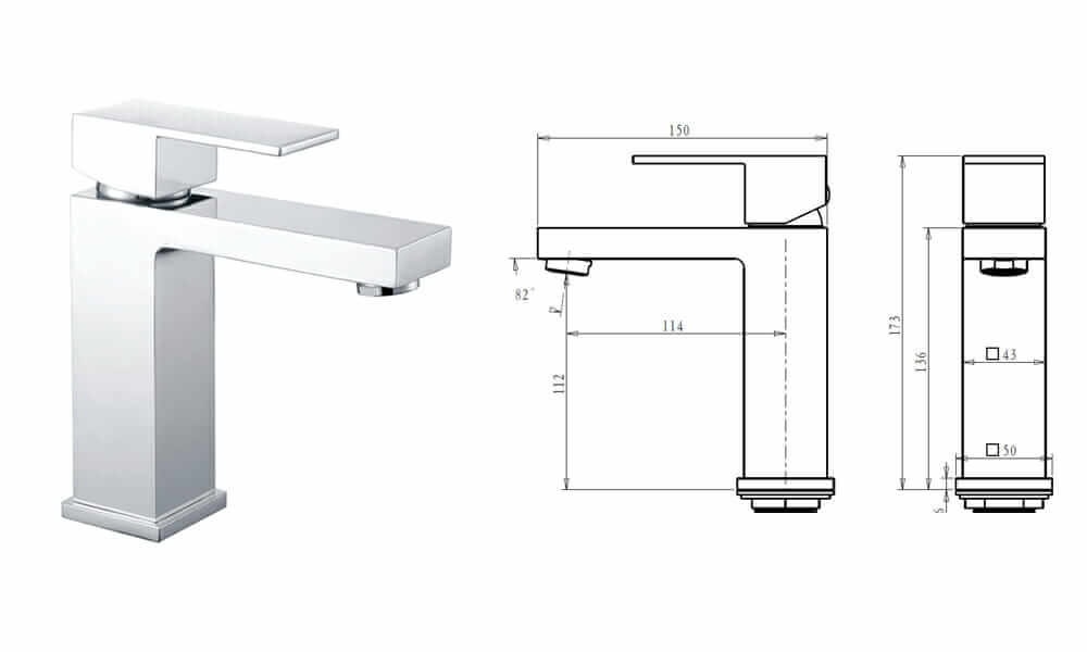 Cube Basin Mixer