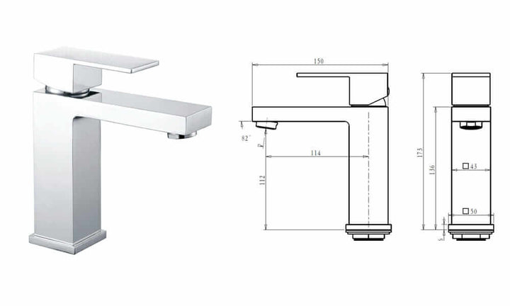 Cube Basin Mixer