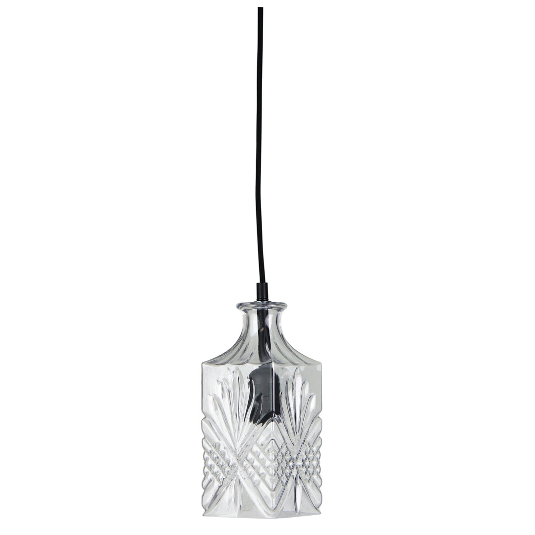 DECANT 4 Retro Vintage Cut Glass Pendant – Square Shade