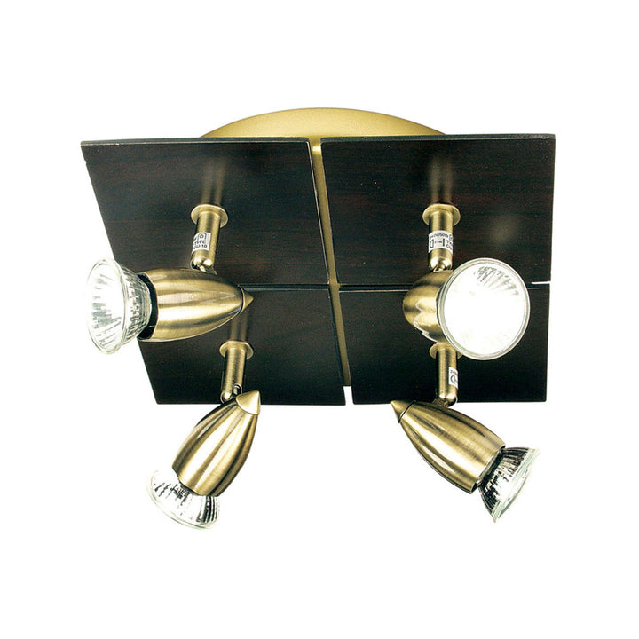 DEN 4LT 240V GU10 Walnut Spotlight