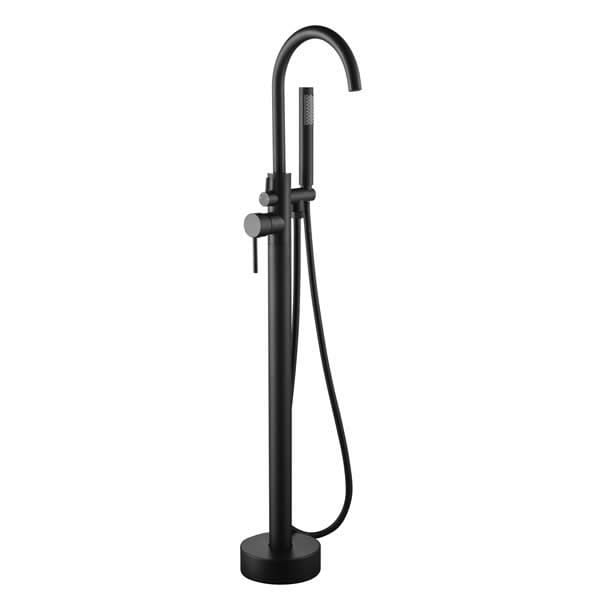 Fiona Stainless Steel Freestanding Mixer & Handshower - Matte Black