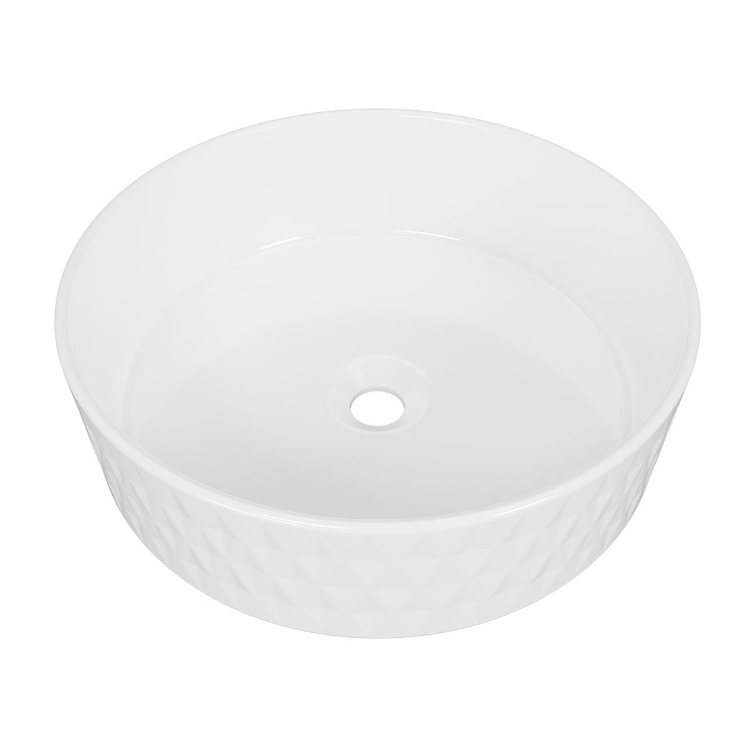 Diamond Basin 360mm - White Gloss