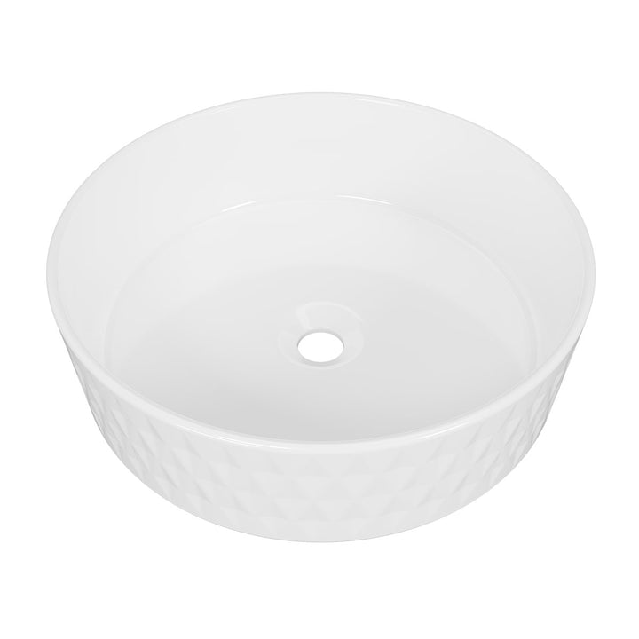 Diamond Basin 360mm - White Gloss