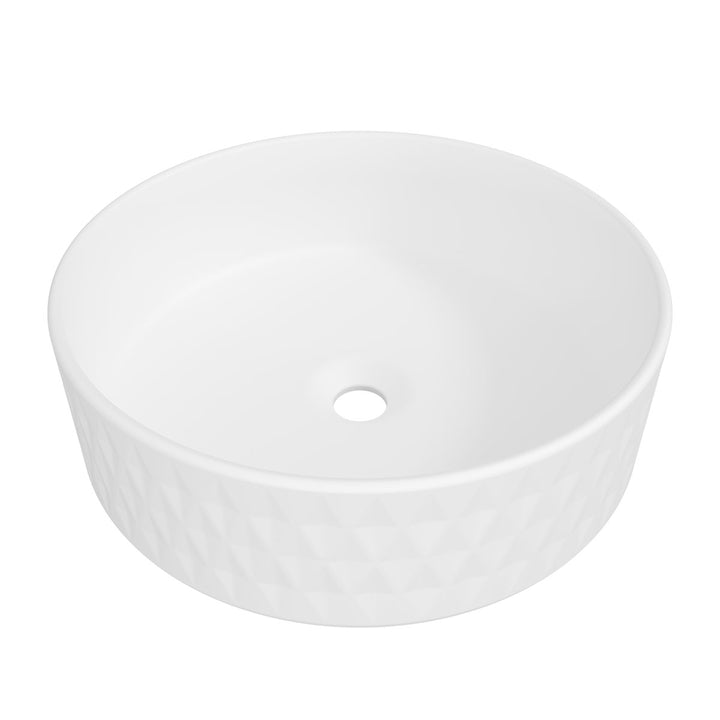 Diamond Basin 360mm - White Matte