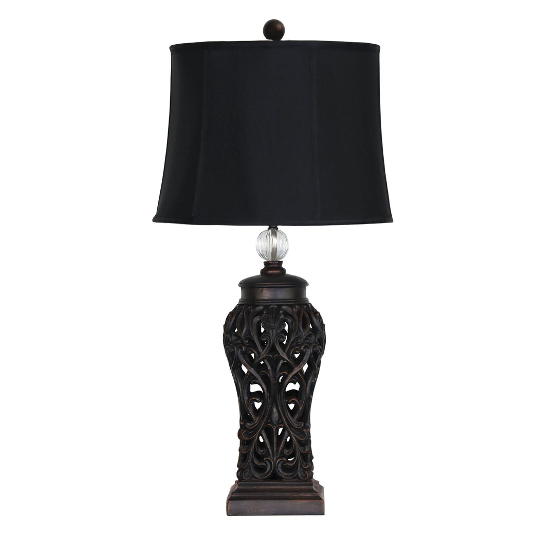 DORNE Classic Antique Cut Lamp with Harp Shade