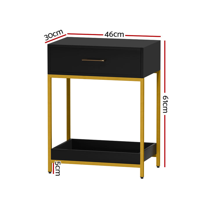 Artiss Bedside Table Drawers Side Table Shelf Storage Nightstand