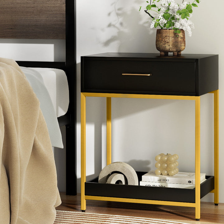 Artiss Bedside Table Drawers Side Table Shelf Storage Nightstand