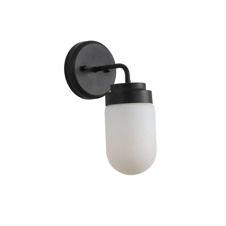 DUNBURN Black Wall Light – Mid-Century Vanity Sconce