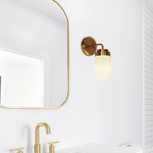 DUNBURN SAT BRS Wall Light – Mid-Century Vanity Sconce