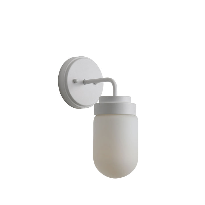 DUNBURN WHITE Wall Light – Mid-Century Vanity Sconce