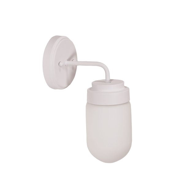 DUNBURN WHITE Wall Light – Mid-Century Vanity Sconce