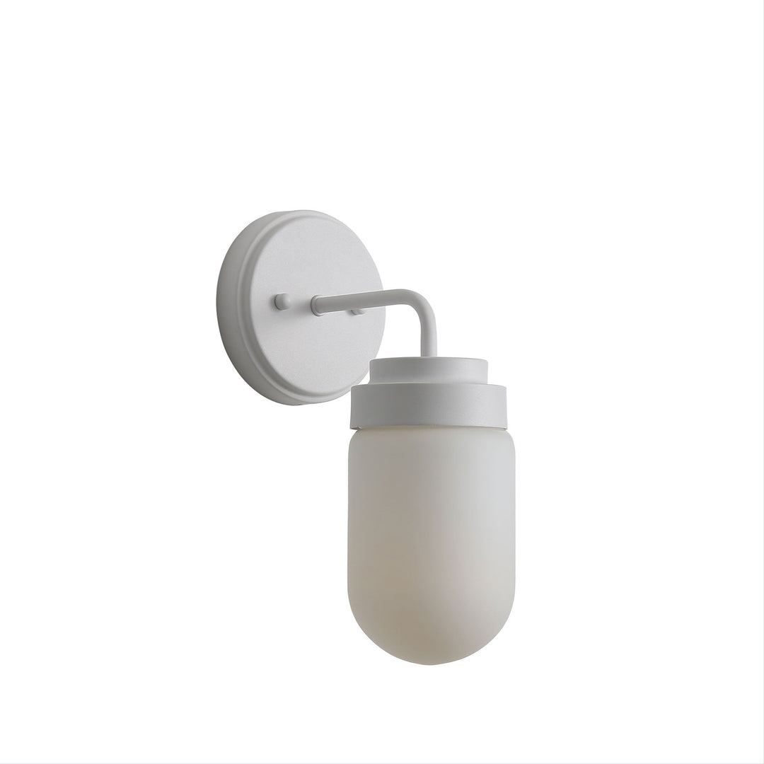 DUNBURN WHITE Wall Light – Mid-Century Vanity Sconce