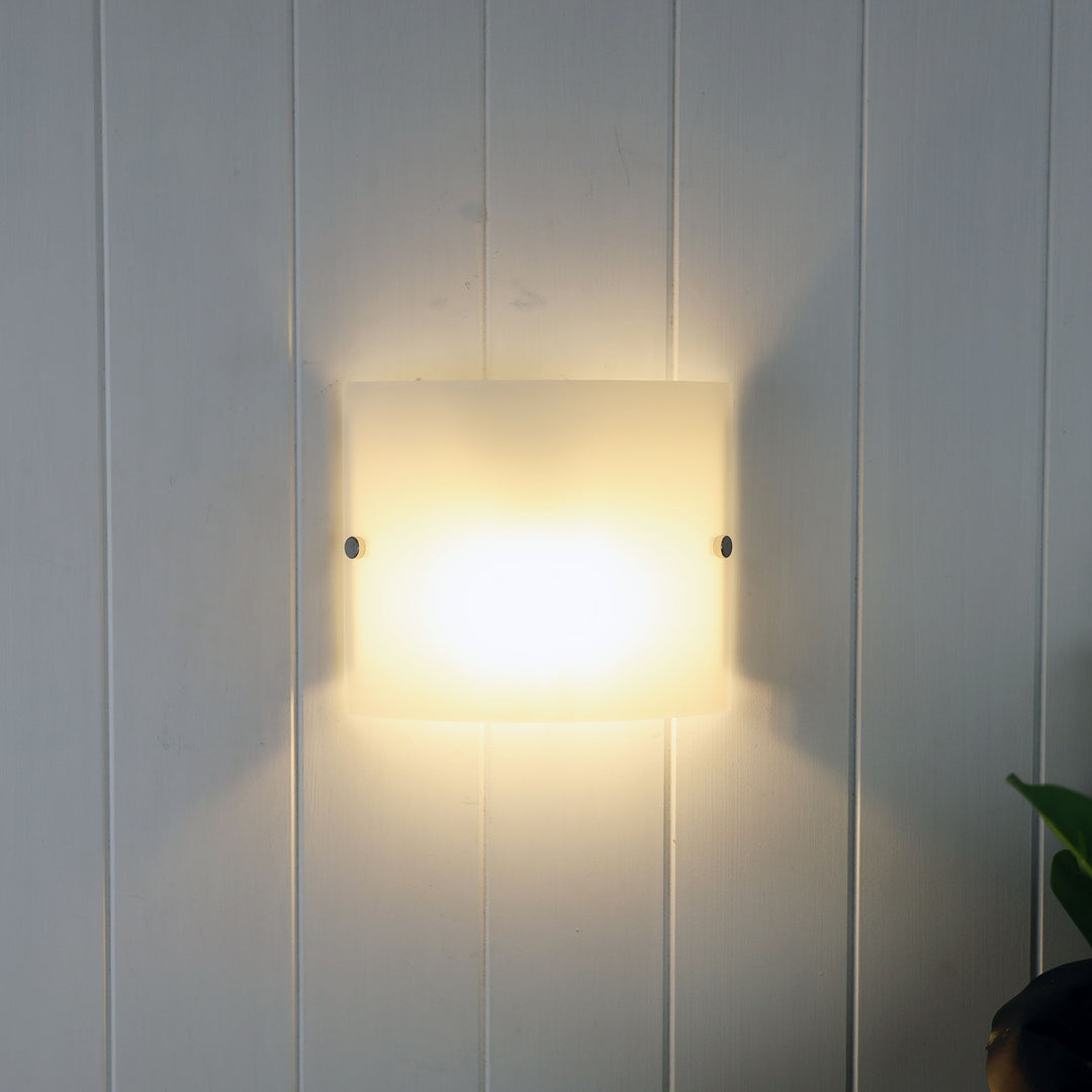 DUO.2 Wall Mounted Light – Frosted Glass with Chrome Details