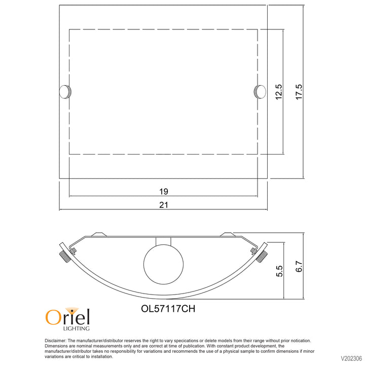 DUO.2 Wall Mounted Light – Frosted Glass with Chrome Details