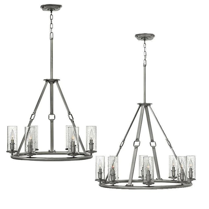 Dakota 6Lt/8Lt Chandelier in Silver Sand