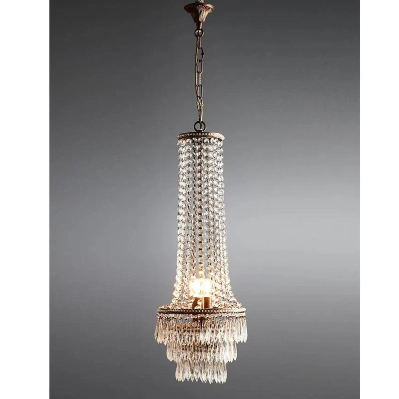 Darren Long Chandelier 2x40w E27 in Antique Brass