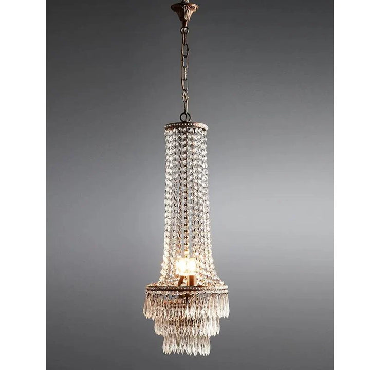 Darren Long Chandelier 2x40w E27 in Antique Brass