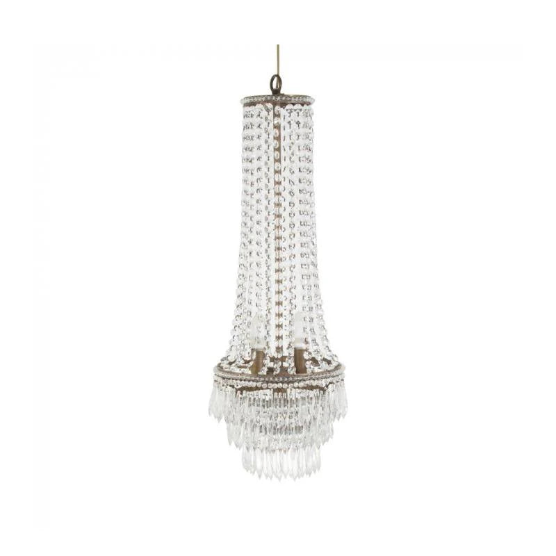 Darren Long Chandelier 2x40w E27 in Antique Brass