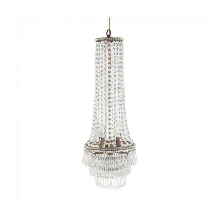 Darren Long Chandelier 2x40w E27 in Antique Brass