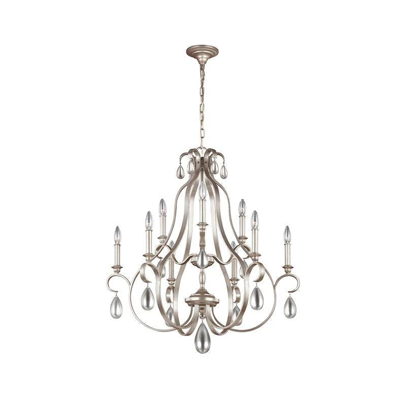 DeWitt 3Lt/5Lt/9Lt Chandelier E14 in Sunrise Silver