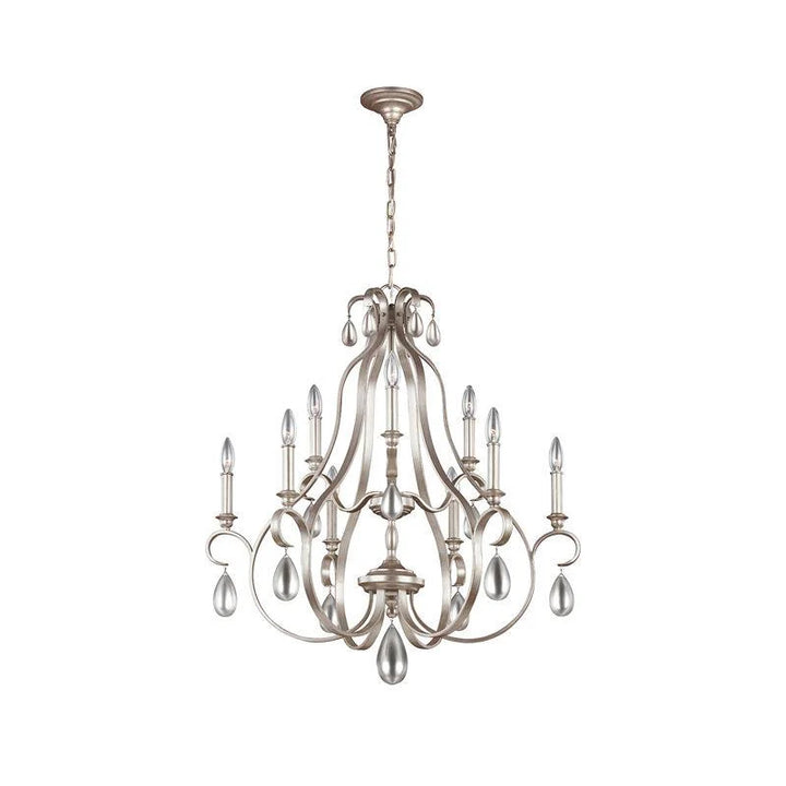 DeWitt 3Lt/5Lt/9Lt Chandelier E14 in Sunrise Silver