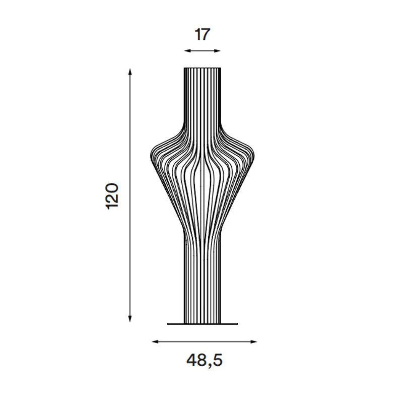 Diva Floor Lamp G9 Halogen in Oak or Walnut