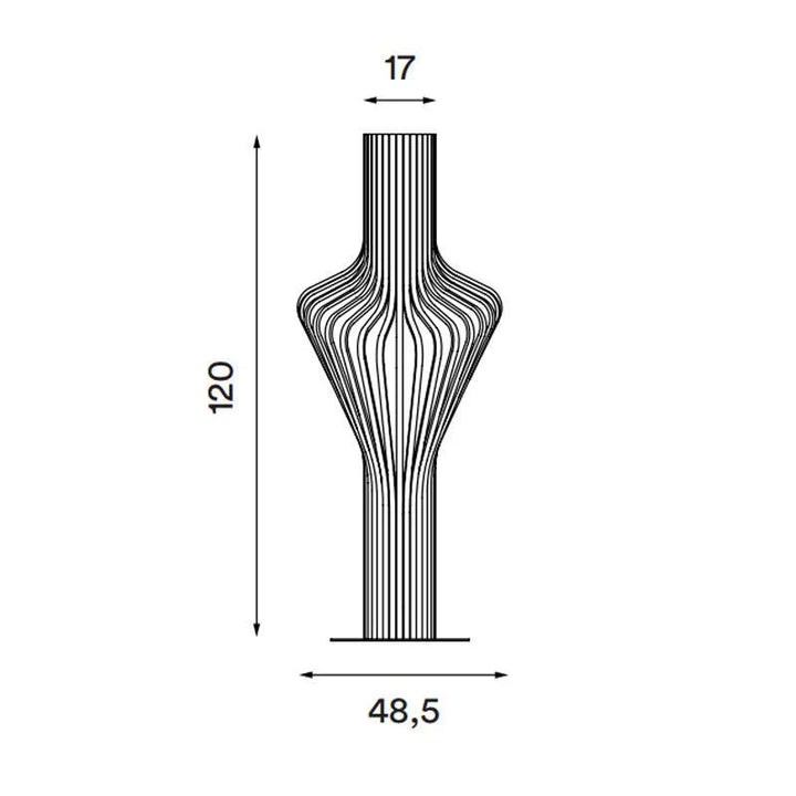 Diva Floor Lamp G9 Halogen in Oak or Walnut