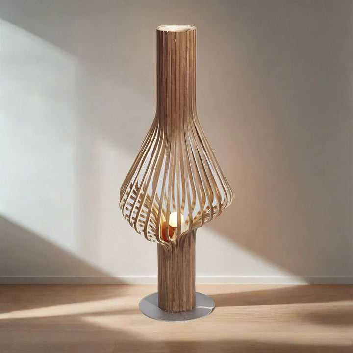 Diva Floor Lamp G9 Halogen in Oak or Walnut