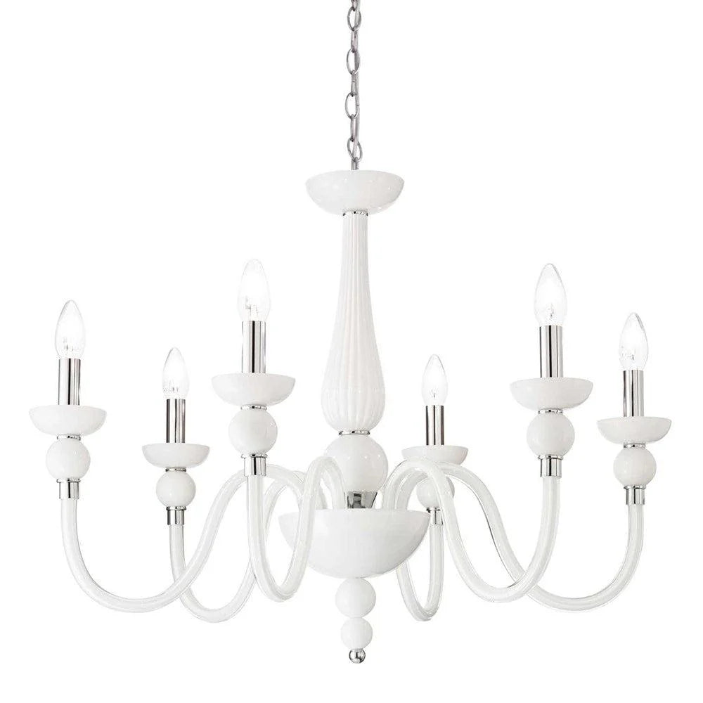 Doge Chandelier 6Lt in Clear or White