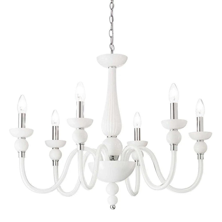 Doge Chandelier 6Lt in Clear or White