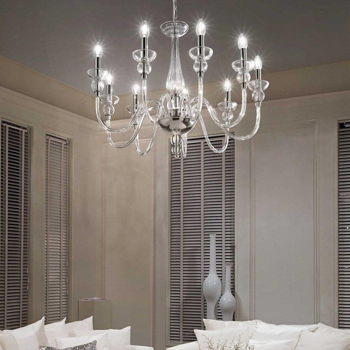 Doge Chandelier 9Lt in Clear