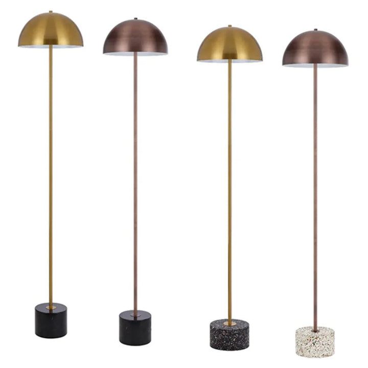 Domez Floor Lamp 2Lt in Antique Gold, Bronze, Black or White Terrazzo