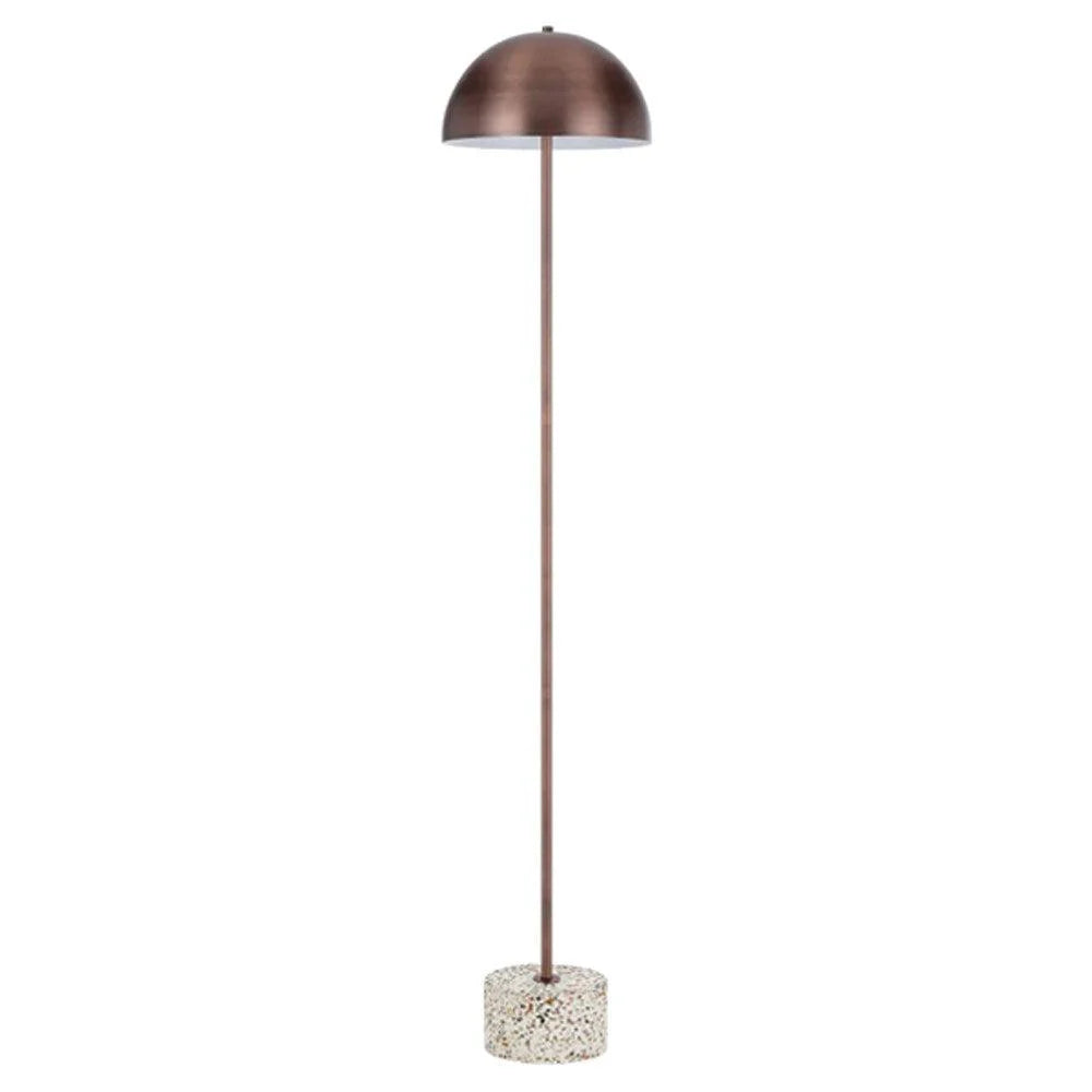 Domez Floor Lamp 2Lt in Antique Gold, Bronze, Black or White Terrazzo