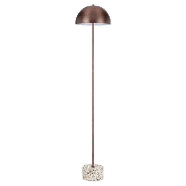 Domez Floor Lamp 2Lt in Antique Gold, Bronze, Black or White Terrazzo