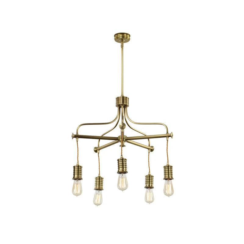 Douille 5lt Chandelier E27 in Aged Brass, Black/Polished Brass, or Polished Nickel