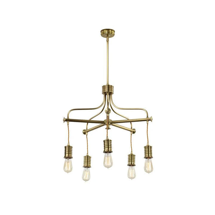 Douille 5lt Chandelier E27 in Aged Brass, Black/Polished Brass, or Polished Nickel